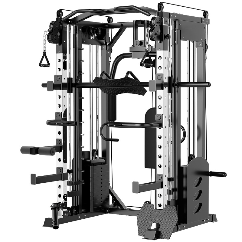 Cable Crossover Machine Home - Ev Jimnastiği için Smith Barlı, LAT