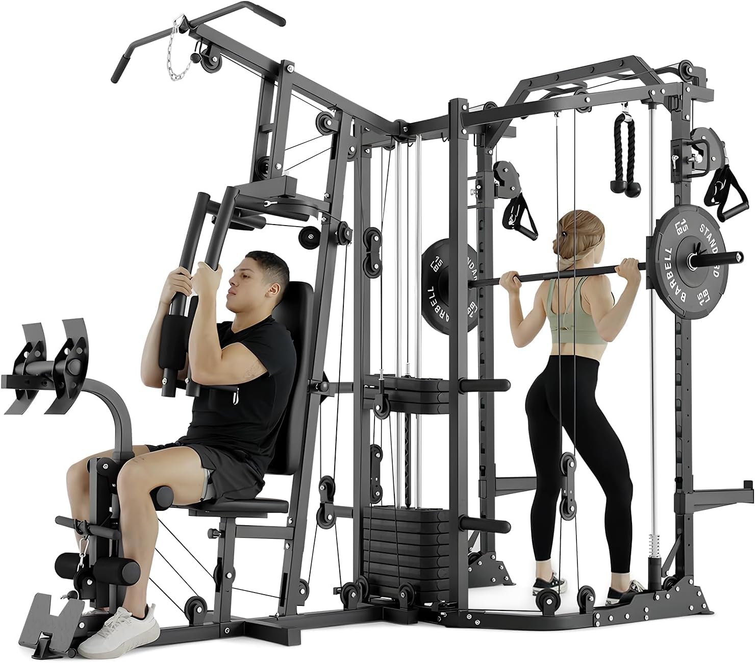 Cable Crossover Machine Home - Çift İstasyonlu SmithΔ Makinesi Güç Kafesi,