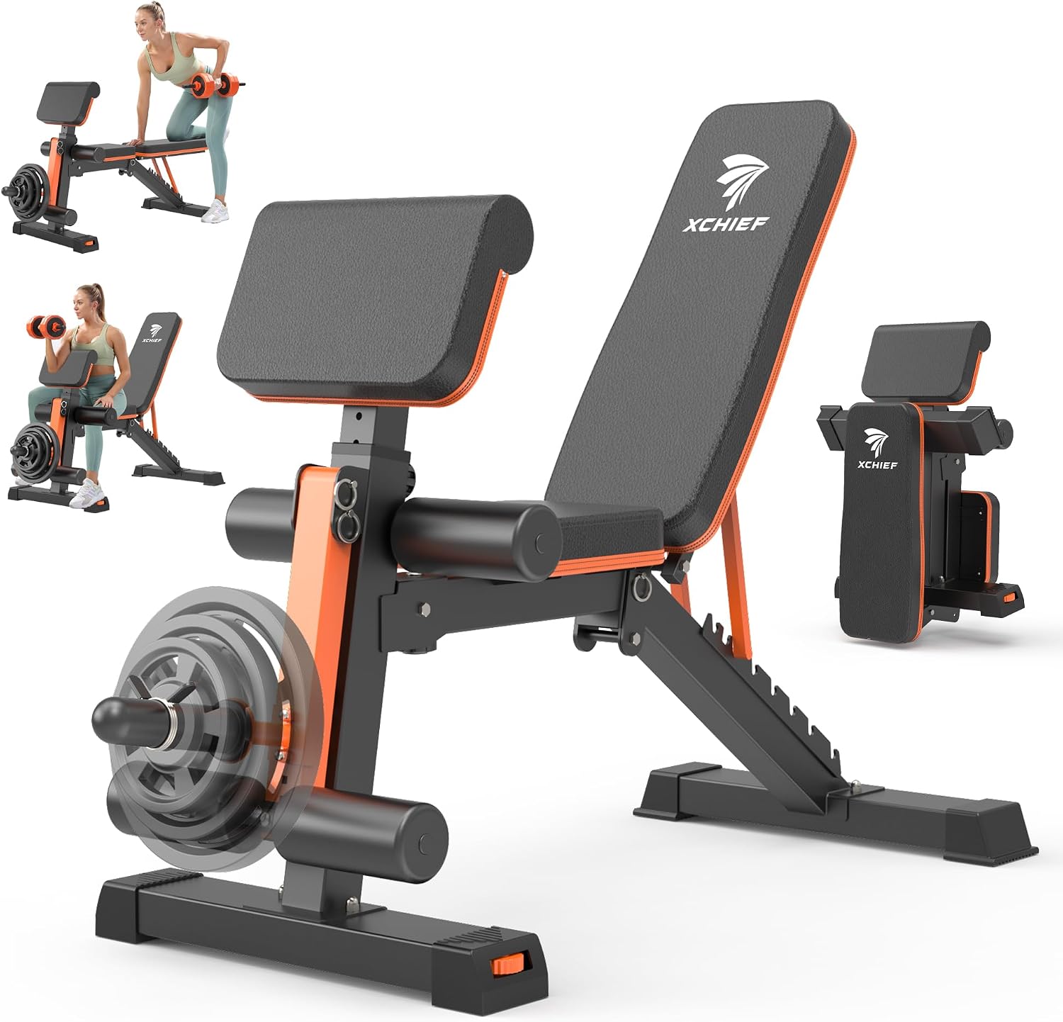 Bench Press Adjustable Incline - Ağır Hizmet Tipi 1000LBS Kapasiteli Ayarlanabilir