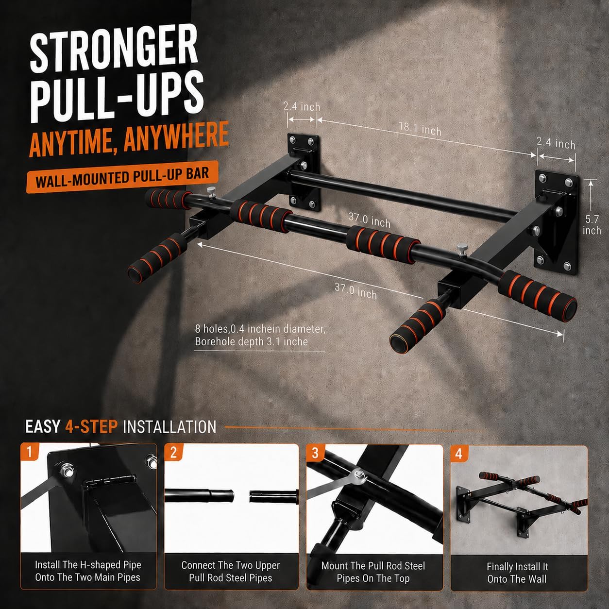 Evde Kullanıma Uygun, Duvara M - Pull Up Bar Wall Mounted incelemesi ve fiyatı
