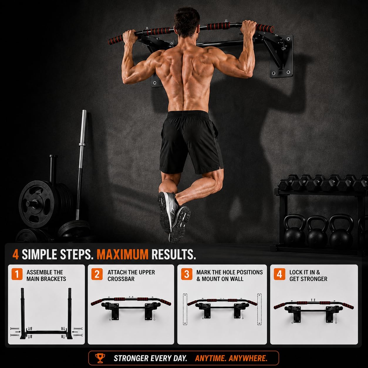 Evde Kullanıma Uygun, Duvara M - Pull Up Bar Wall Mounted incelemesi ve fiyatı