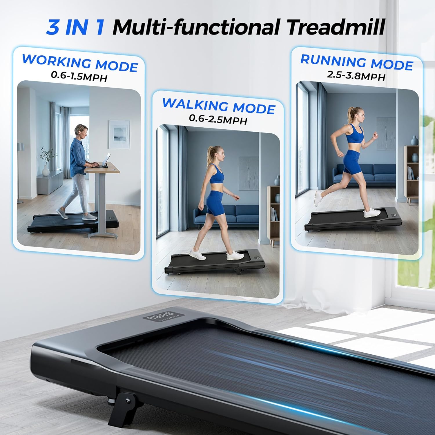 Kompakt 3'ü 1 Arada Eğimli Mas - Treadmill Incline Home 3Hp incelemesi ve fiyatı