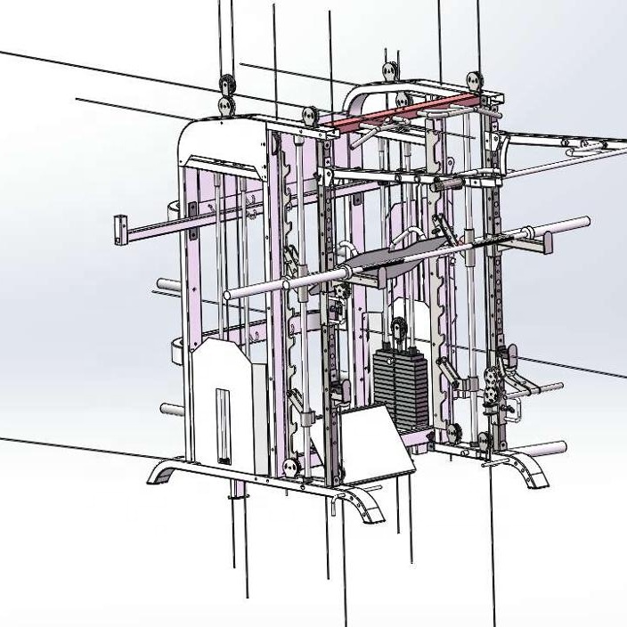 Yüksek Kaliteli Lüks Ev Spor S - Smith Machine Home Gym Power Rack incelemesi ve fiyatı