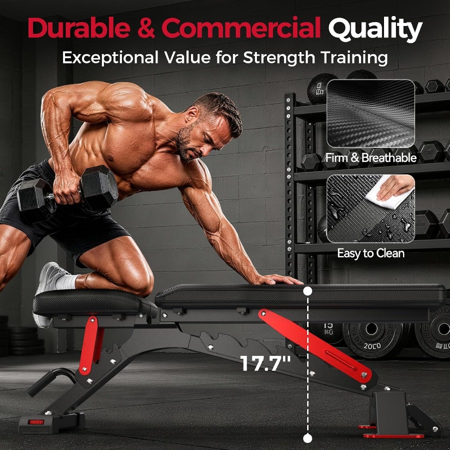 WB7 Ağırlık Sehpası, 1300 LBS  - Bench Press Adjustable Incline incelemesi ve fiyatı