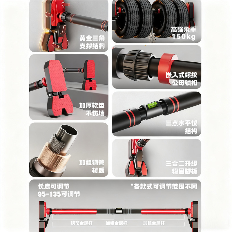 Çocuklar İçin Ev İçi Çelik Bar - Pull Up Bar Wall Mounted incelemesi ve fiyatı