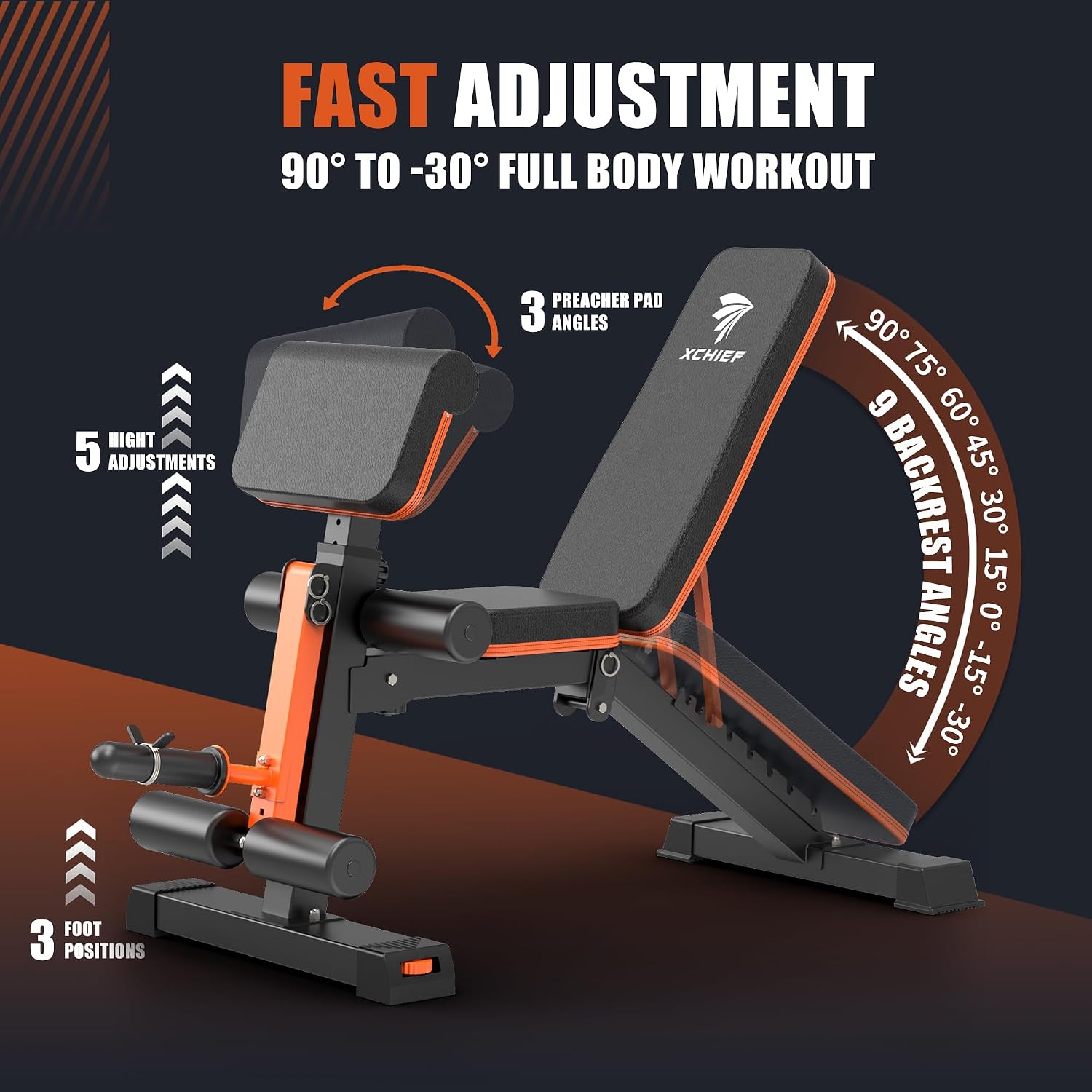 Ağır Hizmet Tipi 1000LBS Kapas - Bench Press Adjustable Incline incelemesi ve fiyatı